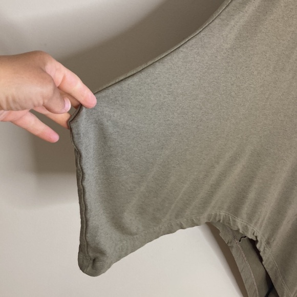 Bryn Walker Tunic Womens Large Taupe Brown Stretch Terry Long Sleeve Cowl Neck - Picture 8 of 15